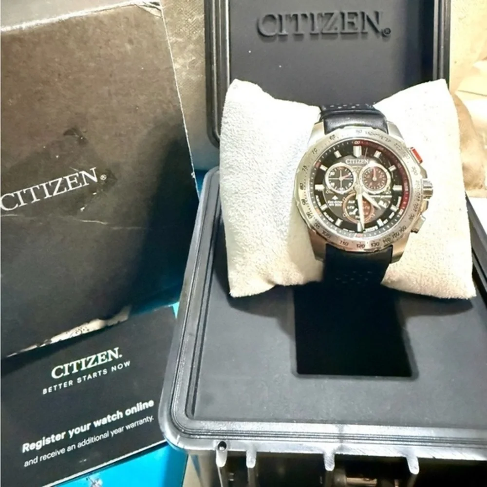 Citizen Promaster EcoDrive Chronograph Date Designer Sport Mens Watch